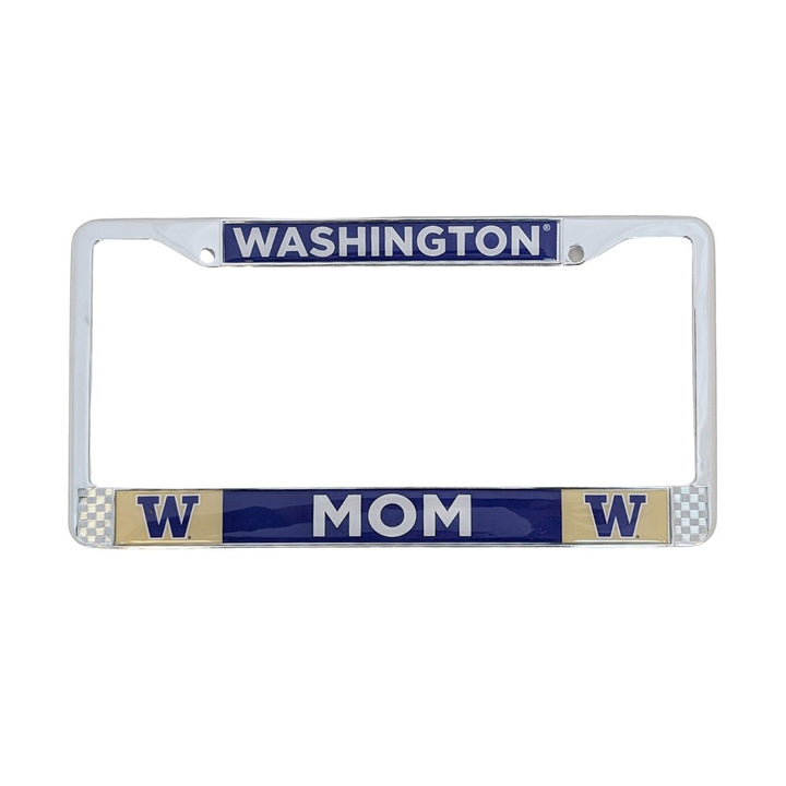 Strand Chrome Washington W Mom Dome Sticker License Plate Frame