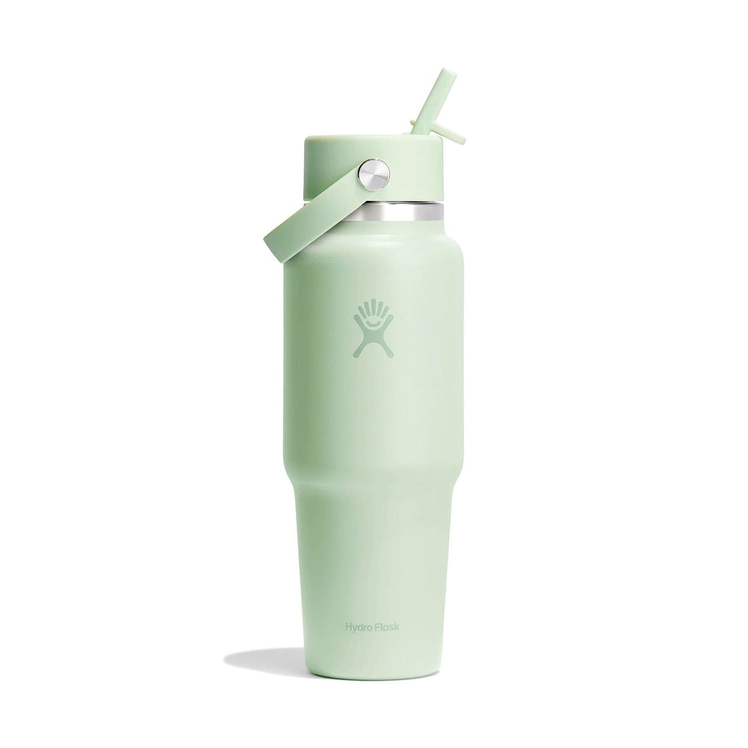 Hydro Flask Aloe Wide Flex Straw Cap Travel Water Bottle 32oz