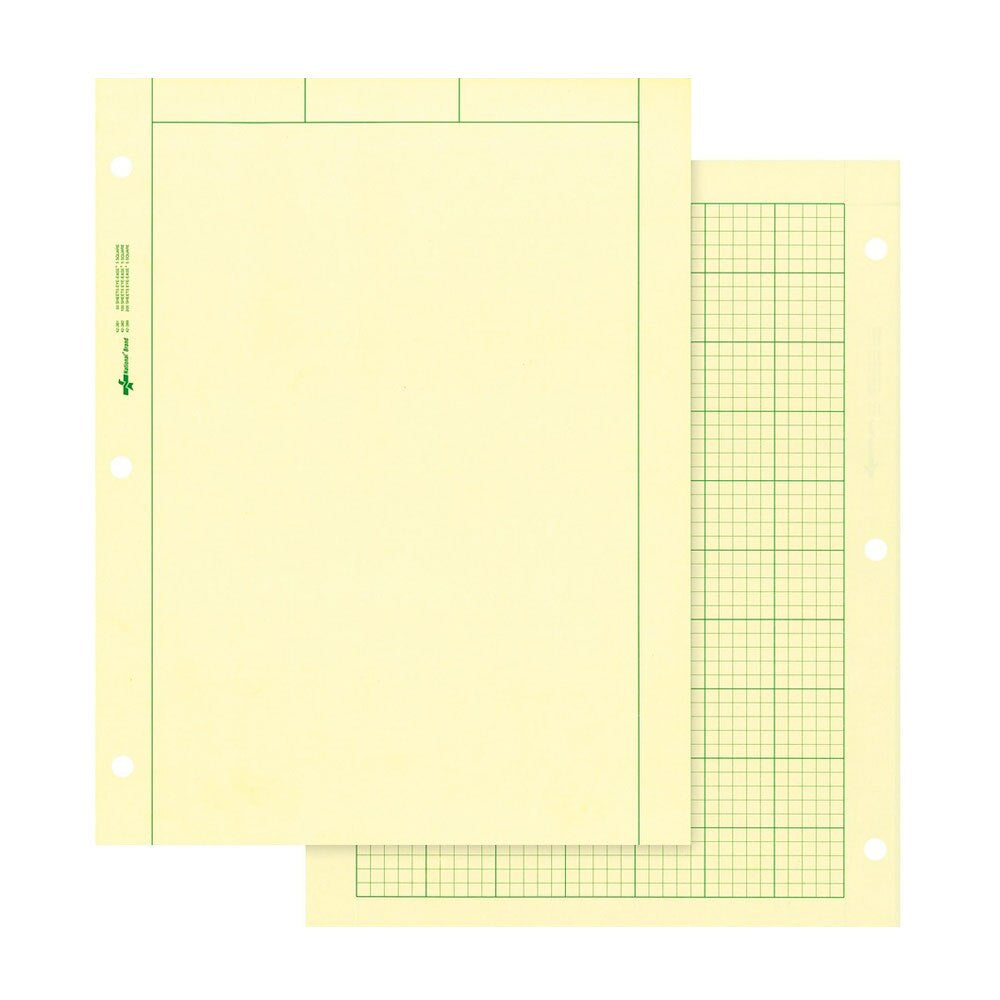 National Brand Greentint 5x5 Quad Ruled Engineer's Pad 200ct