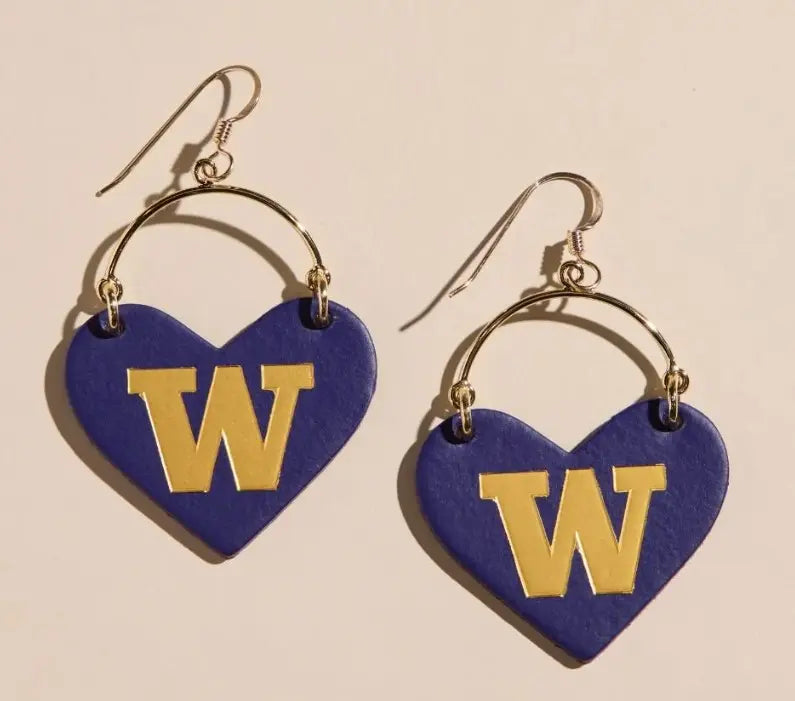 Nickel & Suede Purple W Leather Lover Earrings