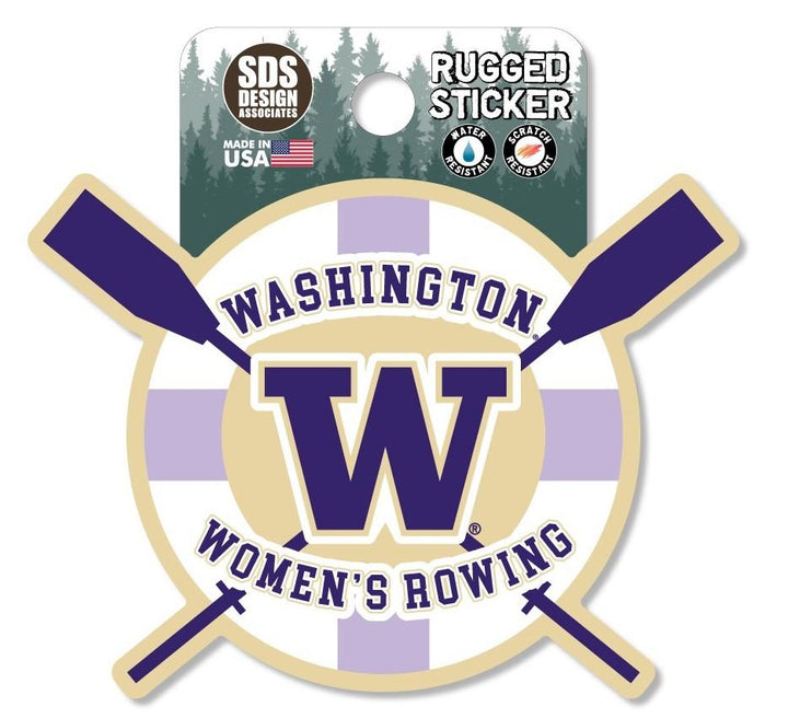SDS W Women's Rowing Rugged Sticker 3.5"