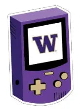 SDS W Purple Game Boy Rugged Sticker 3.5"