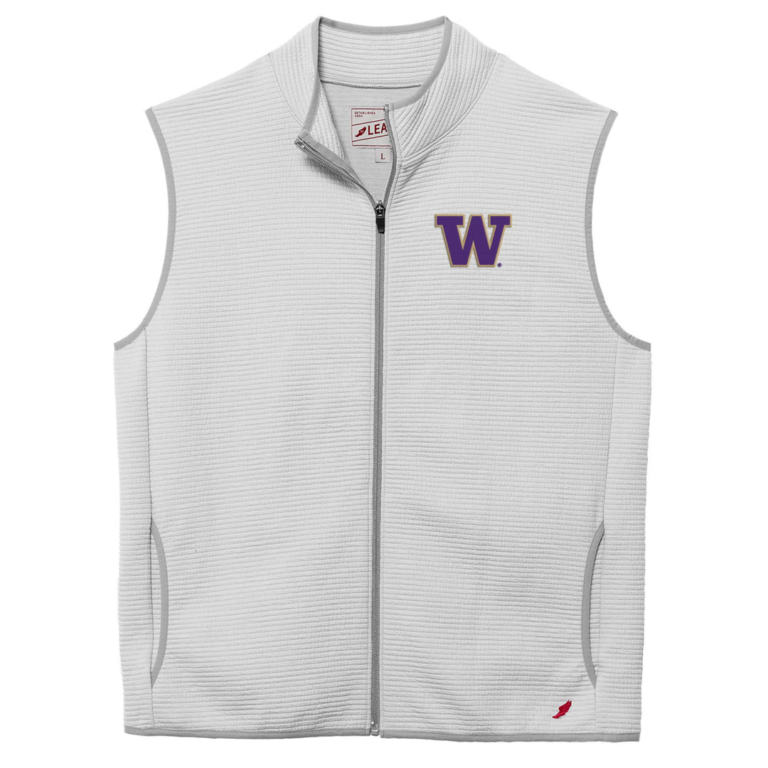 League Men's Embroidered W Summit Full Zip Vest