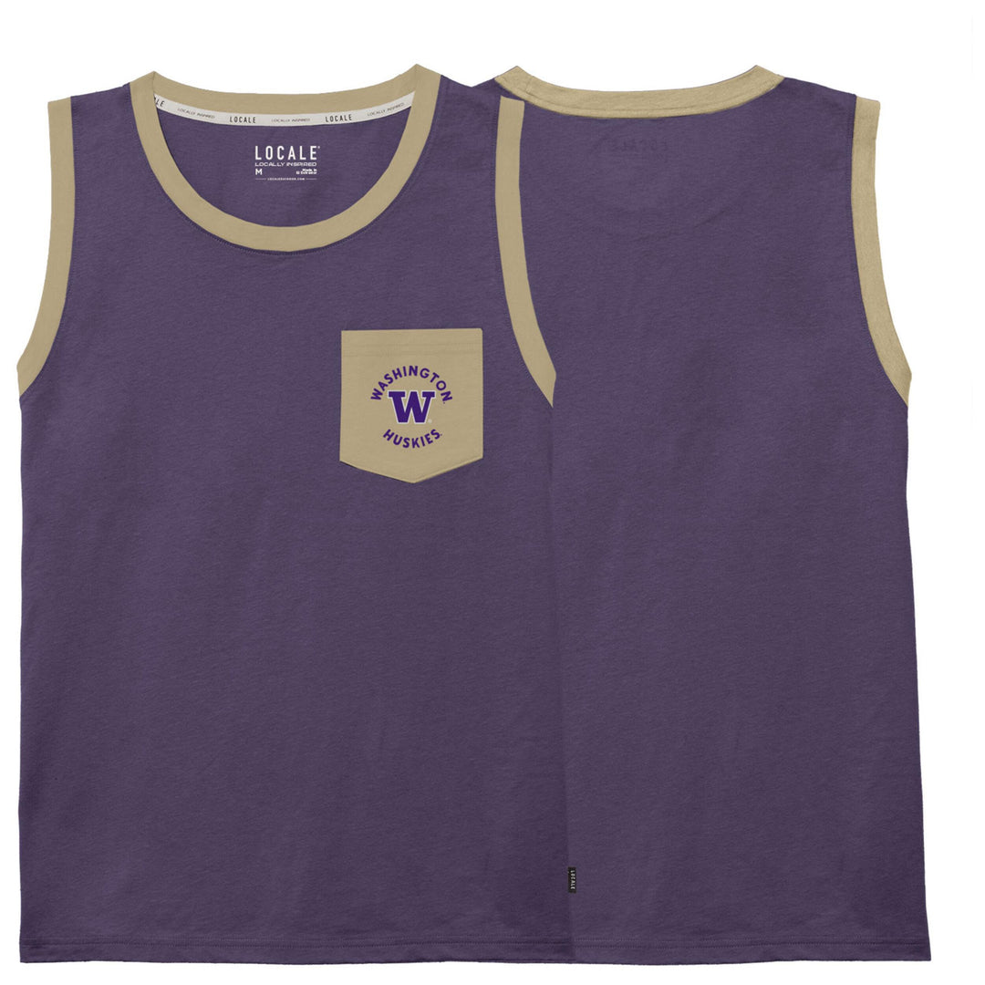 Locale Men's Washington Huskies Swell Pocket Tank