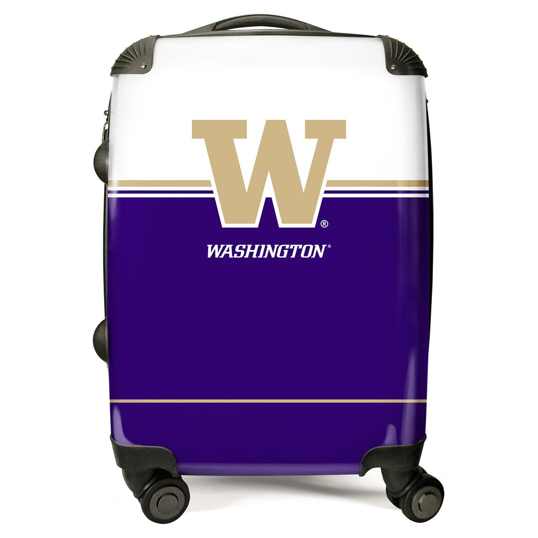 DROP SHIP Jardine Purple White Large W Washington Hard Shell Suitcase