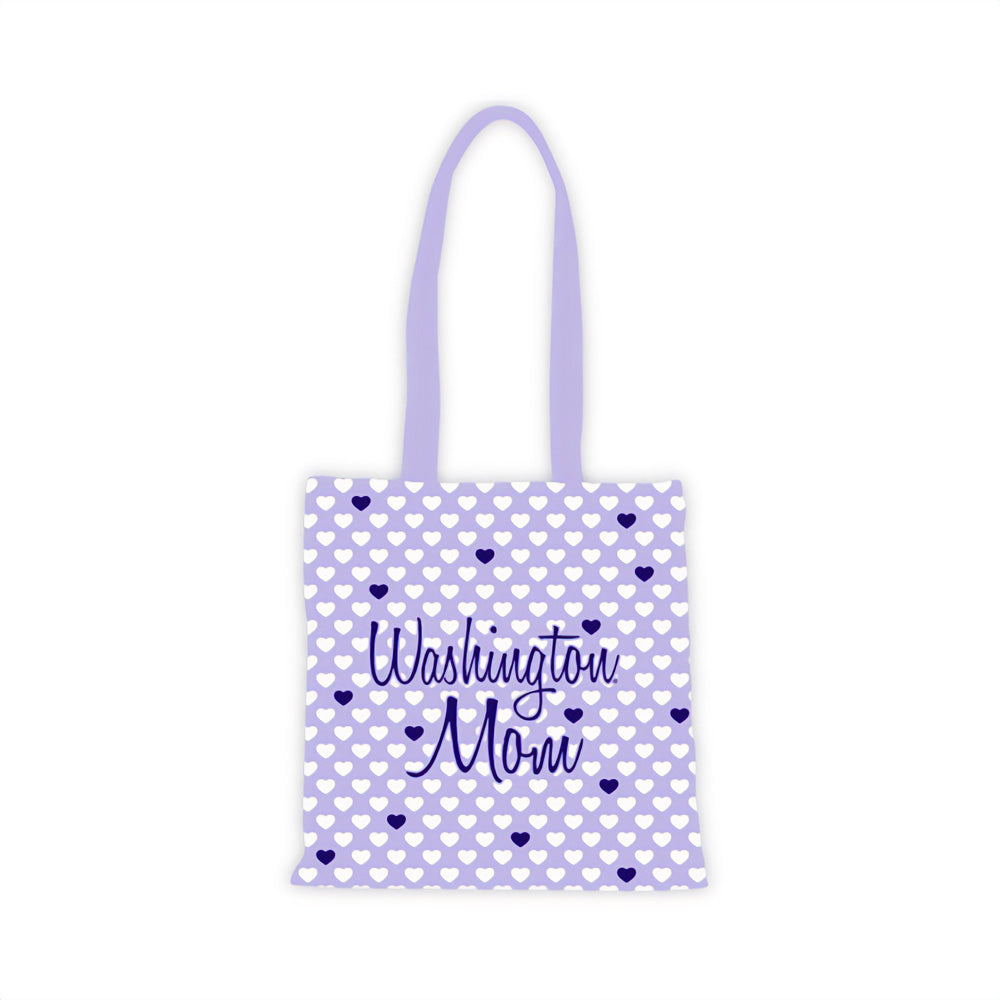 Neil Lavender WA Mom Hearts Slim Canvas Tote