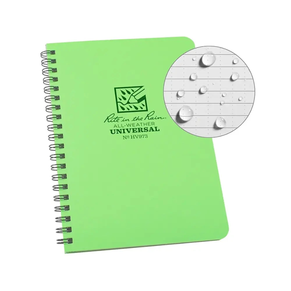 Rite in the Rain 4-5/8"x7" Universal Side Spiral Notebook#color_green