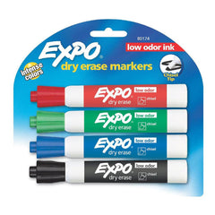 Expo Low Odor Dry Erase Markers Chisel Point 4 Pack