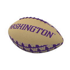 Logo Purple Gold Washington W Pinwheel Rubber Mini Football