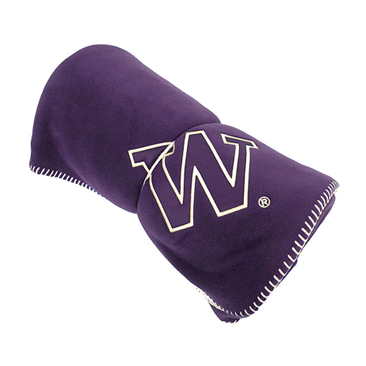 Know Wear Purple and Tan W UWA Fleece Blanket