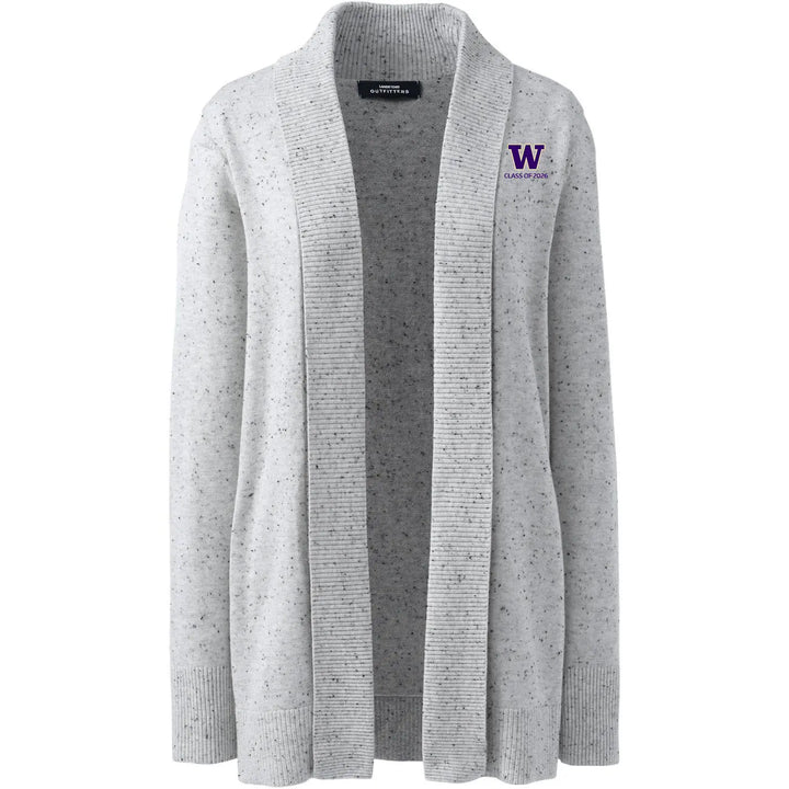 Lands' End Women's UW Class of 2026 Cotton Modal Shawl Collar Cardigan Sweater