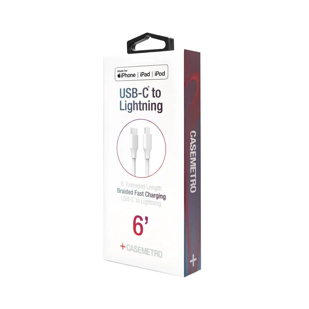 CaseMetro Fast 6' Lightning to USB-C Cable