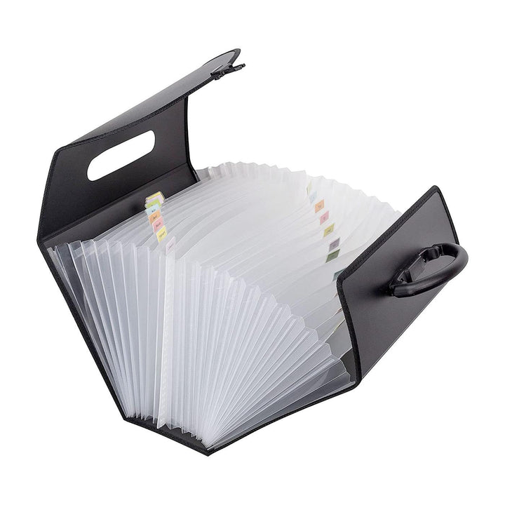 C-Line Black 21 Pocket Legal Size Poly Expanding File