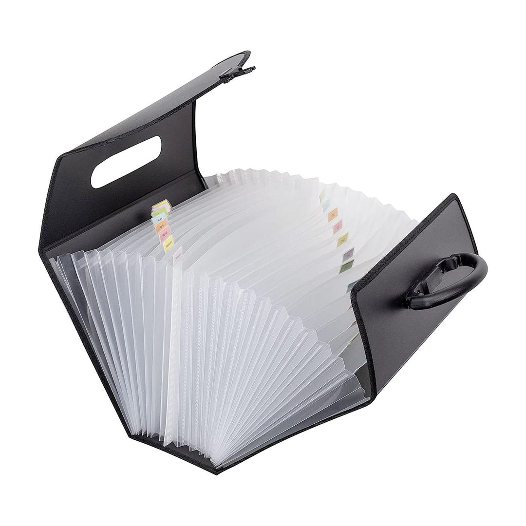 C-Line Black 21 Pocket Legal Size Poly Expanding File
