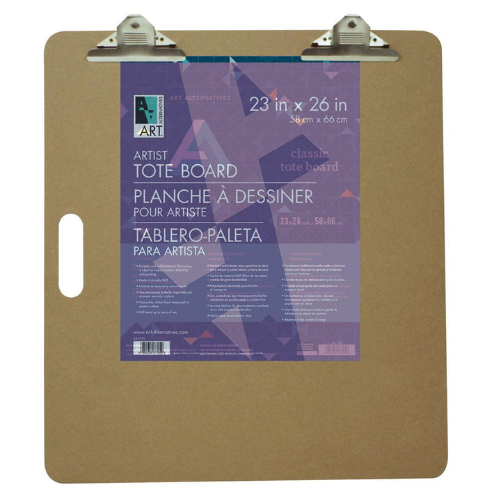 Art Alternatives 23" x 26" Artist Tote Board with Clips