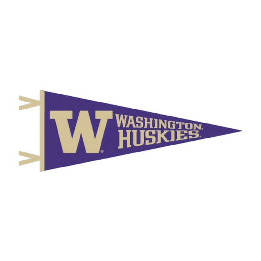 Collegiate Pac. Purple W Washington Huskies Pennant 12"x30"