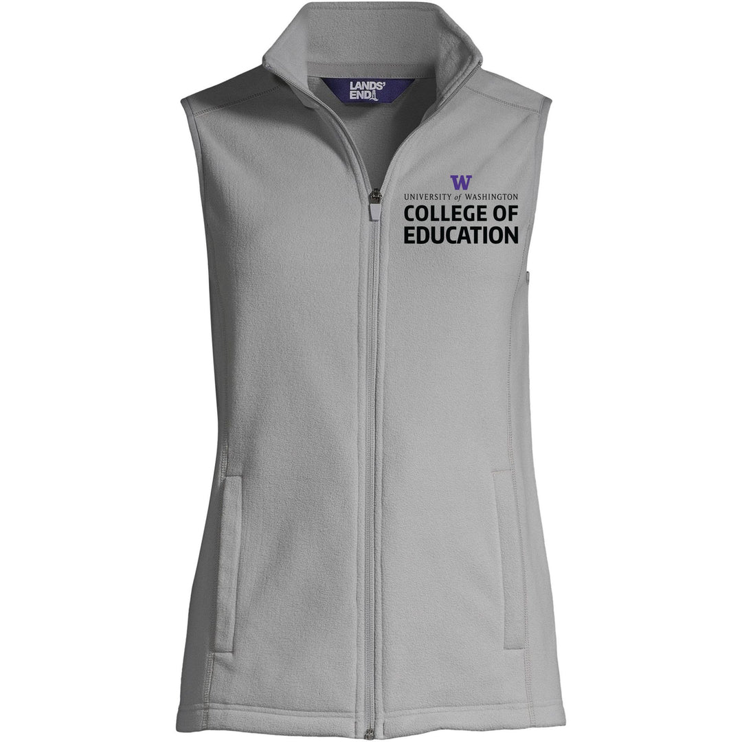 Lands' End Women's UW College of Education ThermaCheck Fleece Vest