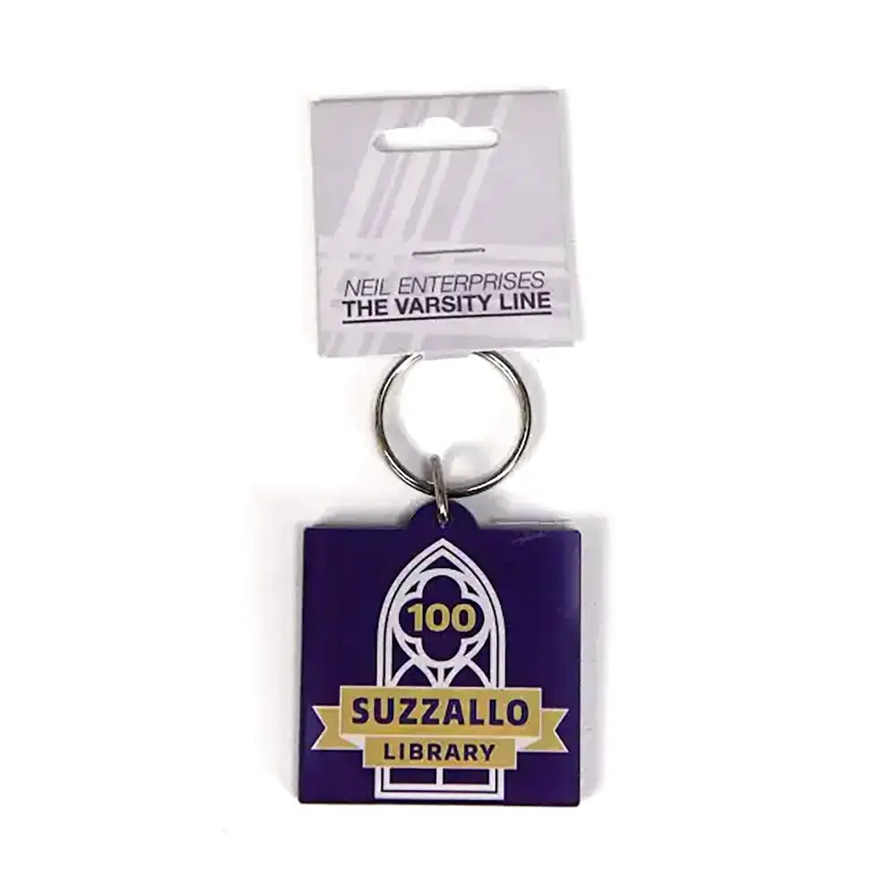 Neil Purple Suzzallo Library 100 Years Acrylic Keychain