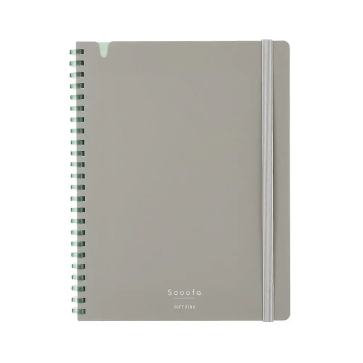 Kokuyo Sooofa 4mm A5 Grid Soft Ring Notebook#color_gray
