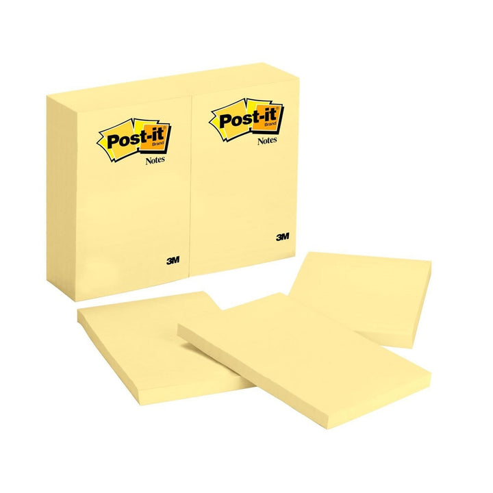 Post-it Canary Yellow Blank 4"x6" Sticky Notes 100 Sheets