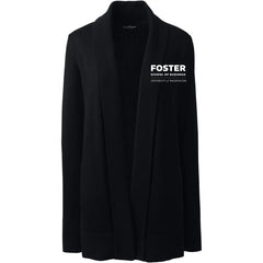 Lands' End Women's UW Foster School of Business Cotton Modal Shawl Collar Cardigan Sweater Hover