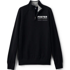 Photo of Lands' End Unisex UW Foster School of Business Cotton Modal Quarter Zip Sweater.