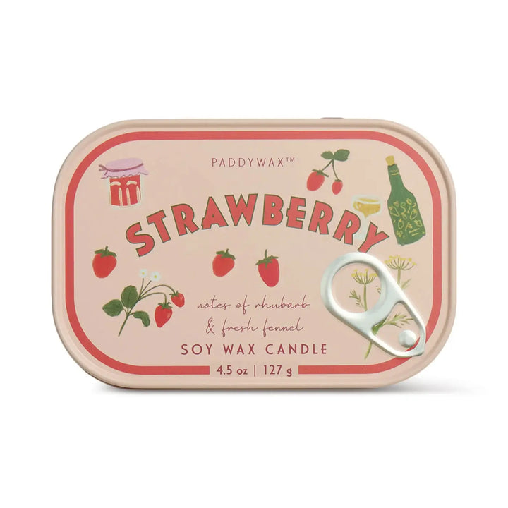Paddywax Bistro Strawberry Tin Candle 4.5oz