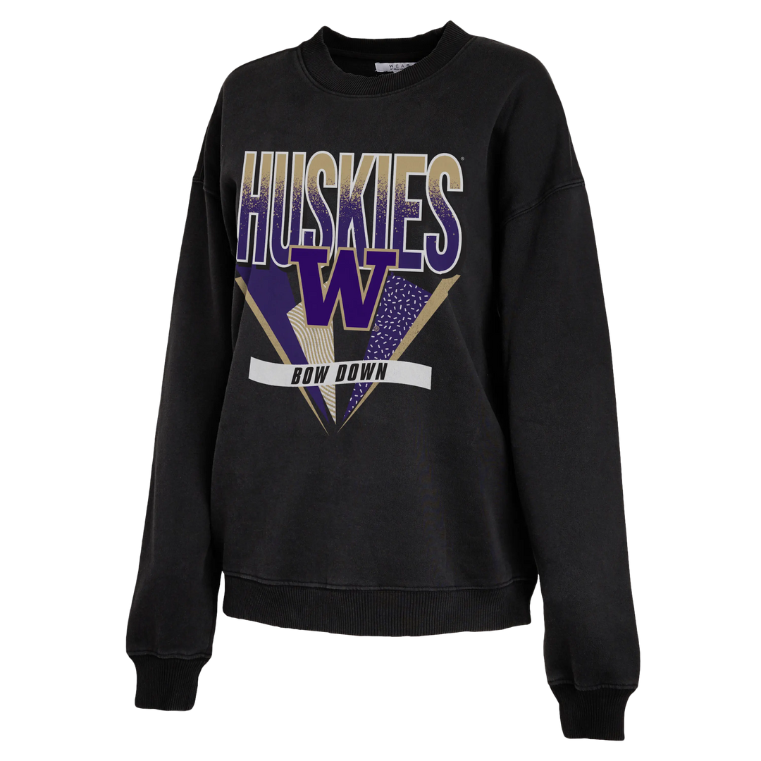 WEAR Women's Huskies W FW25 Washed Oversized Crewneck