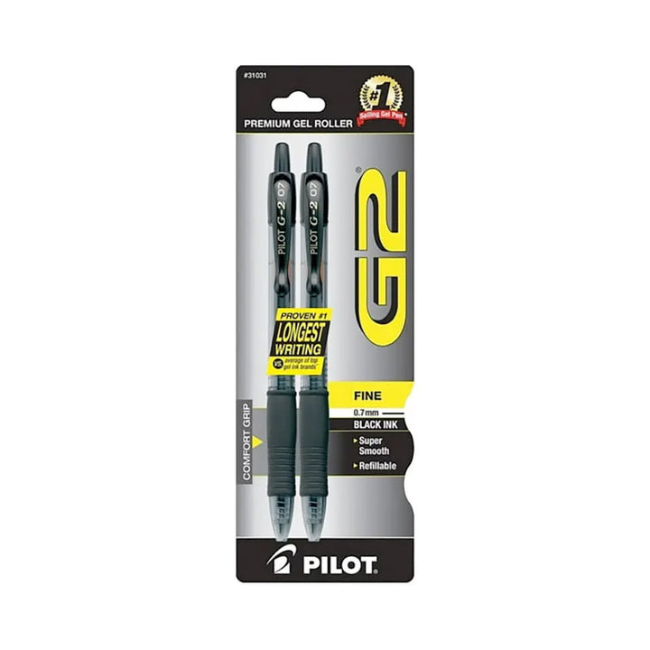 Pilot G2-7 Fine Point .7mm Retractable Gel Pen 2 Pack