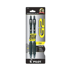 Pilot G2-7 Fine Point .7mm Retractable Gel Pen 2 Pack Black Hover