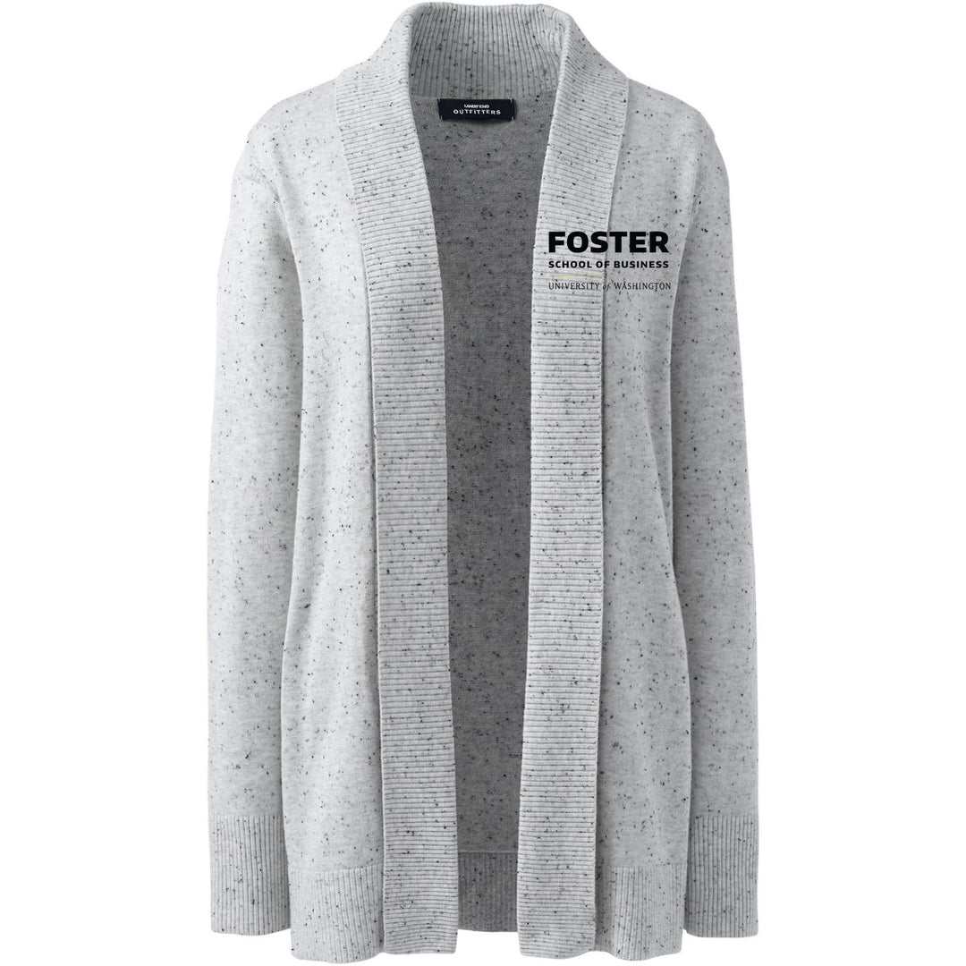 Lands' End Women's UW Foster School of Business Cotton Modal Shawl Collar Cardigan Sweater