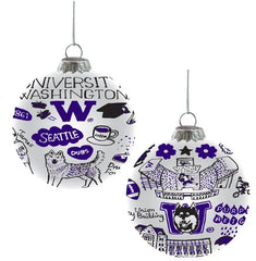Neil Julia Gash U of W Glass Ball Ornament