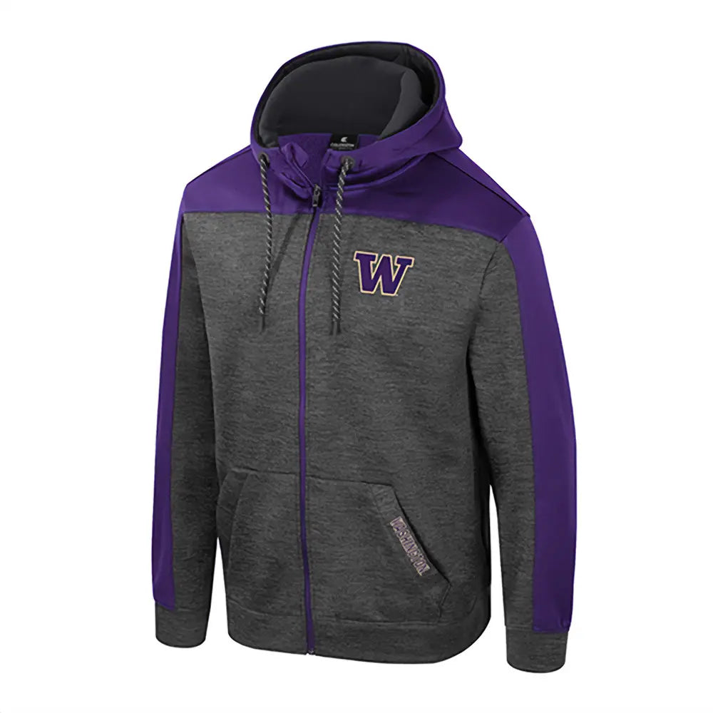 Colosseum Men's Washington Huskies FW26 Contrast Poly Full Zip Hoodie