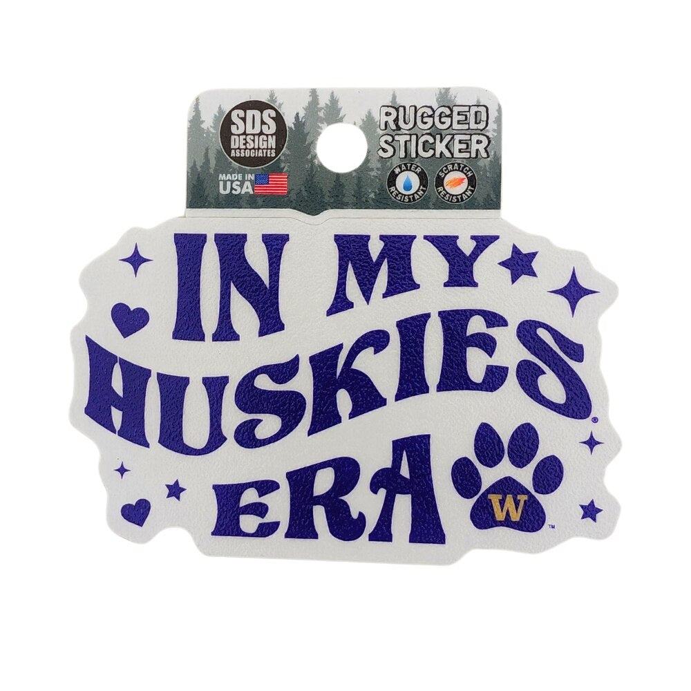 SDS In My Huskies Era W Paw Rugged Sticker 3.5"