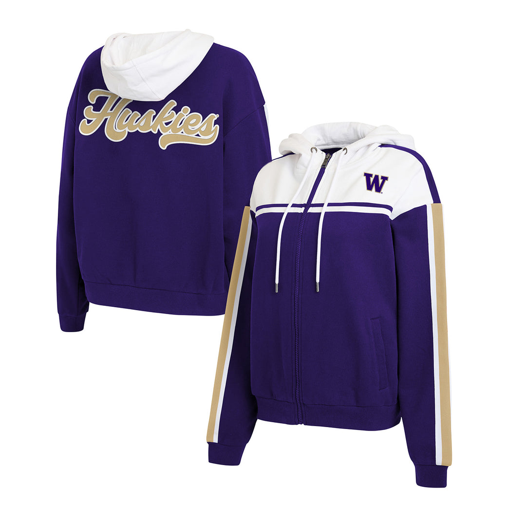 WEAR Women's Washington Huskies FW26 Colorblock Full Zip Hoodie