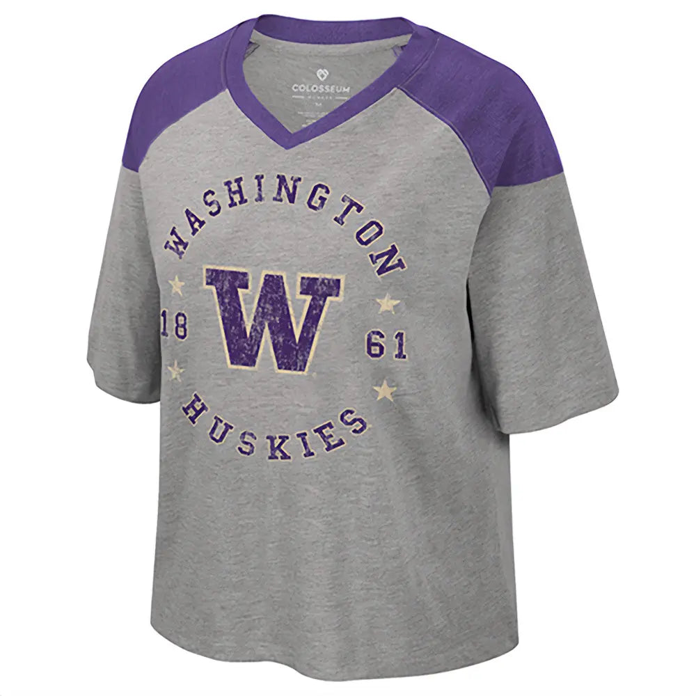 Colosseum Women's Washington Huskies FW26 Oversized V-neck Tee