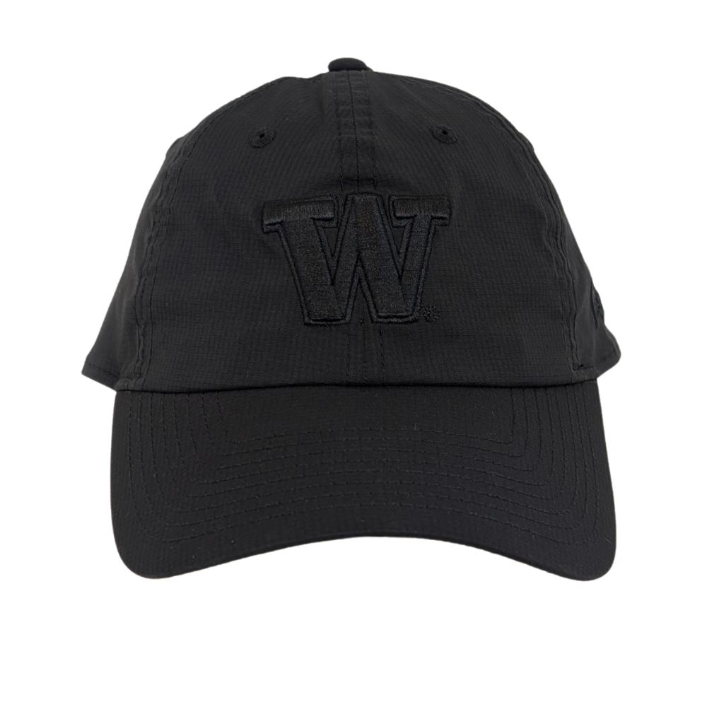 New Era Kids' Black Tonal W Logo Casual Classic Ripstop Adjustable Hat