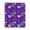Northwest Purple W WA Huskies Single Layer Cloud Blanket 60" x 70" thumbnail