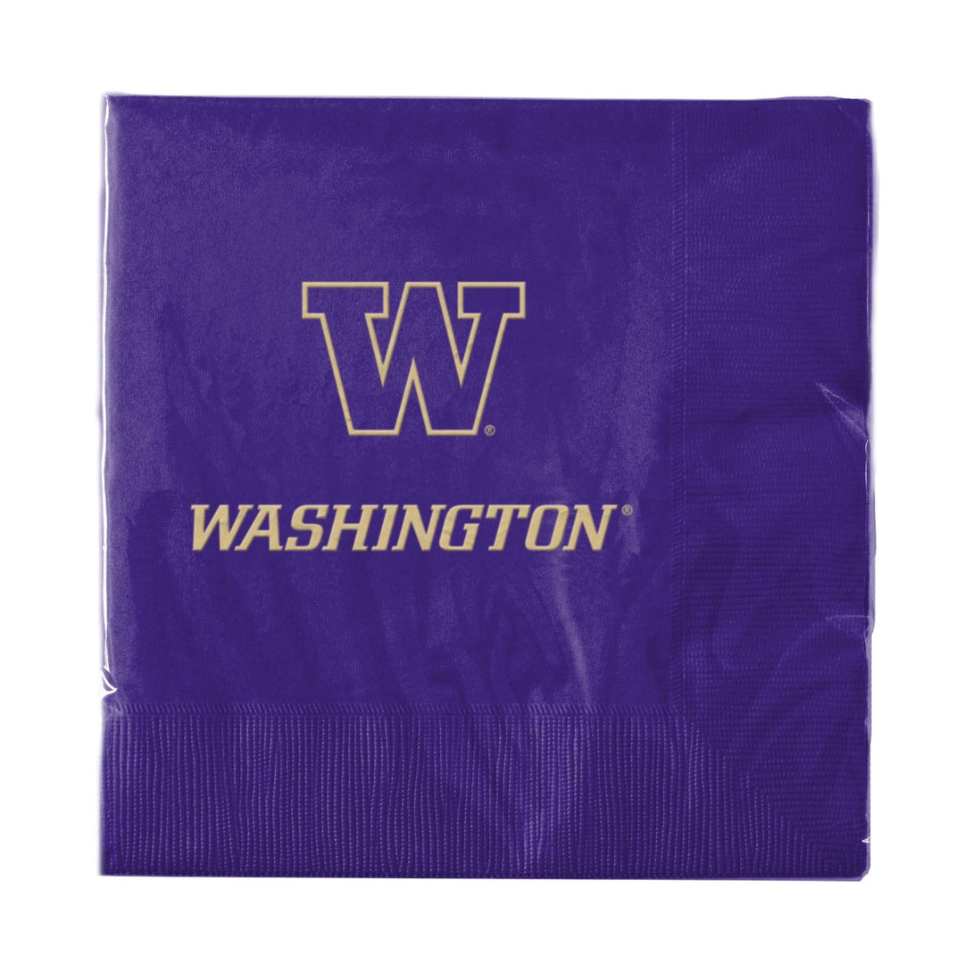 Spirit Products Purple W Washington Lunch Napkins 25pk