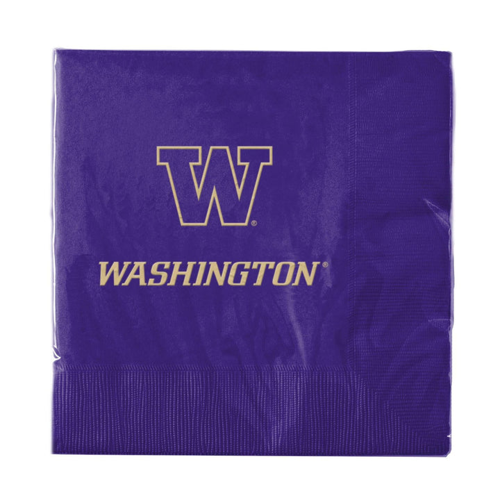 Spirit Products Purple W Washington Lunch Napkins 25pk