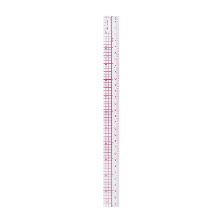 Westcott 12" 30cm 10th Inch Plastic Metric Beveled Ruler