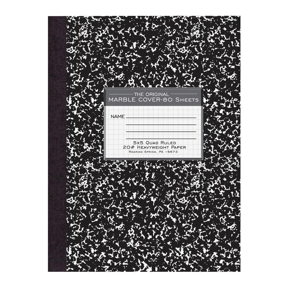 Roaring Spring Black Quad Rule Heavyweight Composition Notebook