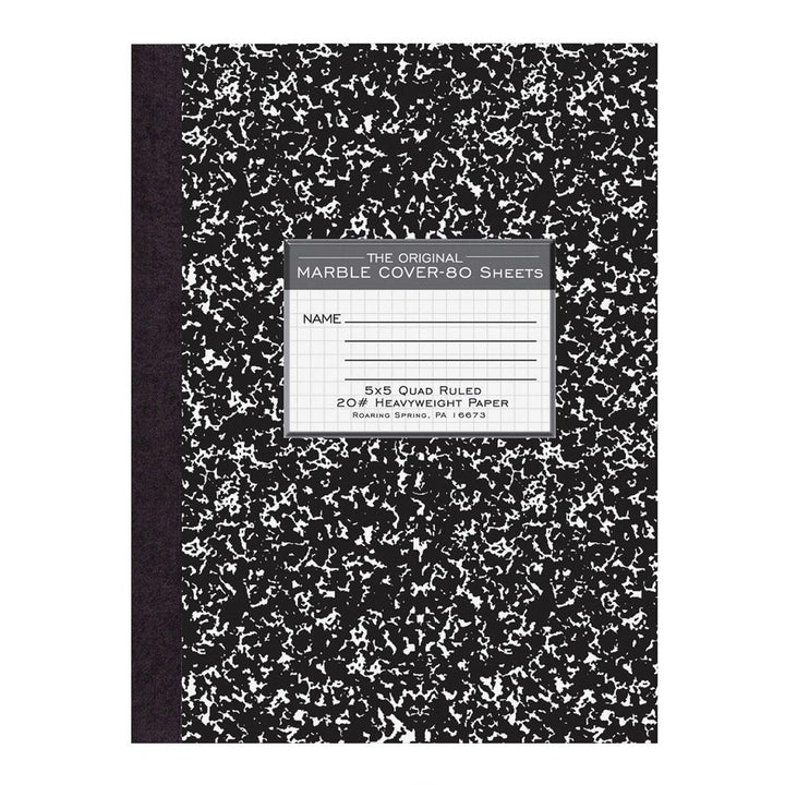 Roaring Spring Black Quad Rule Heavyweight Composition Notebook