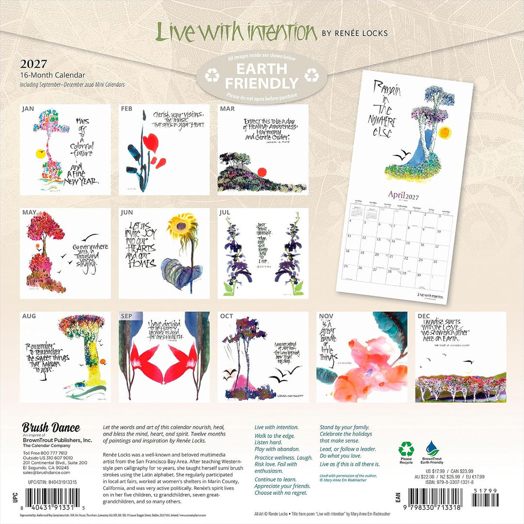 2027 Live with Intention Wall Calendar