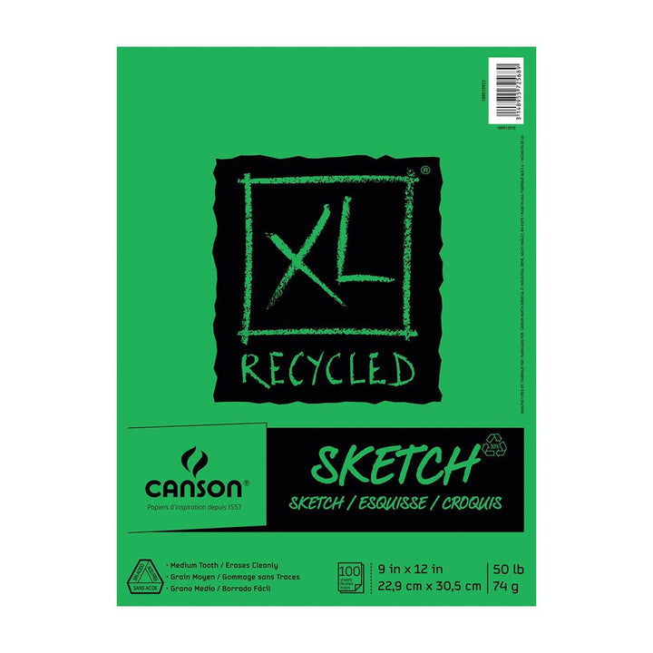 Canson XL Recycled Sketch Spiral Bound Pad 9"x12"
