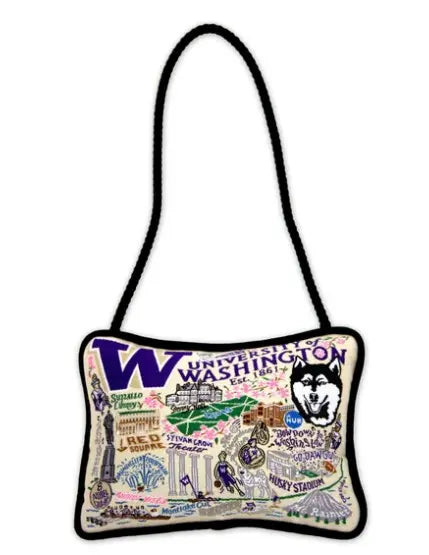 Catstudio U of Washington Collage Mini Pillow Ornament 3" x 4"