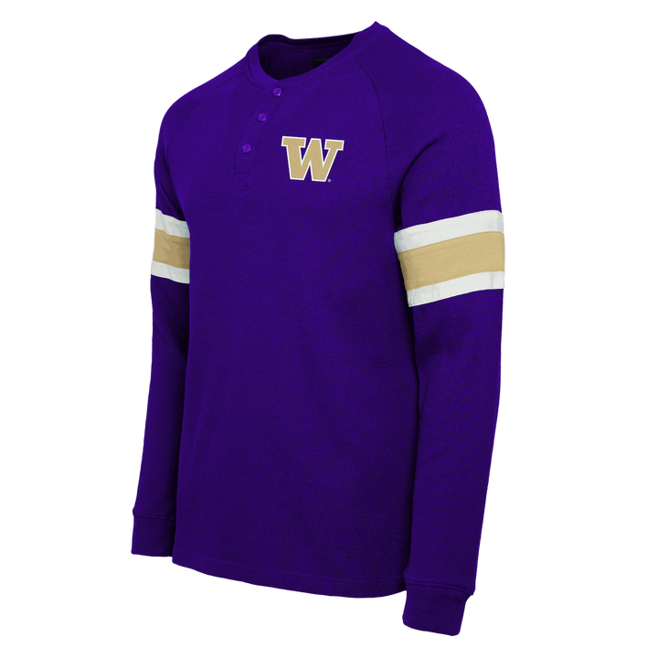 Darius Rucker Men's Washington Huskies FW25 Waffle Long Sleeve Henley