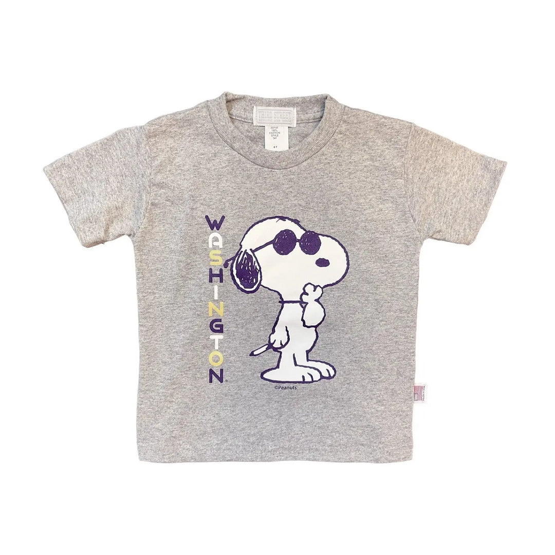 Third Street Gray Toddler Washington Stacked Snoopy Peanuts Tee