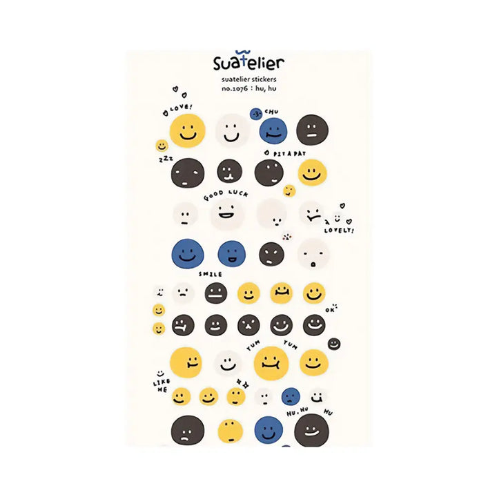 Suatelier Smile Face Hu Hu Stickers