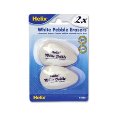 Helix White Pebble Eraser 2 Count